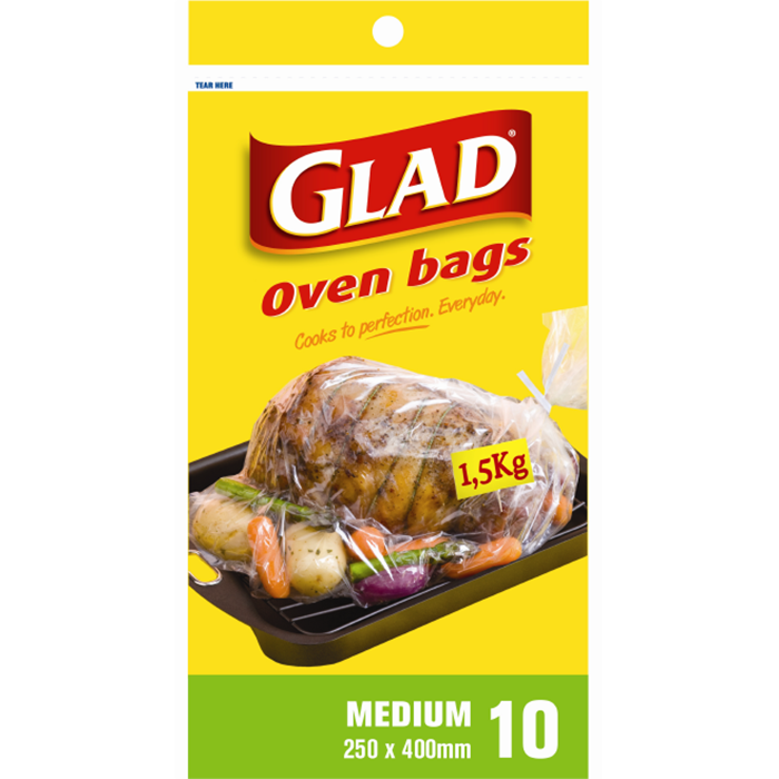 Glad® Oven Roasting Bags Large – 500mm x 500mm - Glad RSA