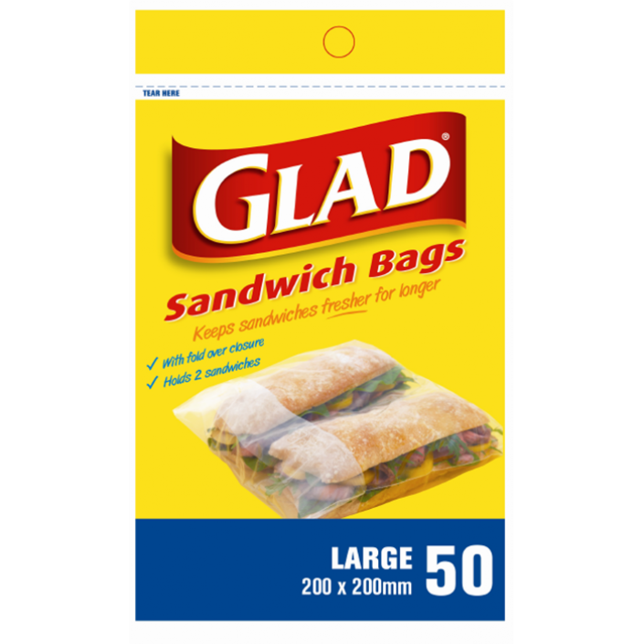 Glad® Sandwich Bag Large – 200mm x 200mm