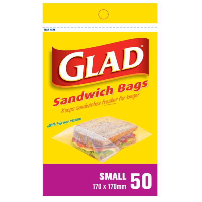 Glad® Sandwich Bag Small 50's – 170mm x 170mm - Glad RSA